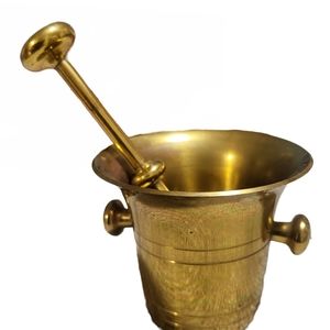Antique 19th Century Brass Apothecary Mortar & Pestle